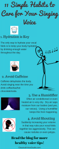 11 Simple Habits to Care for Your Singing Voice. Classical Voice Studio: Vocal Health #vocalhealth #singingtips #singing #singinglessons #classicalvoice #classicalsinging